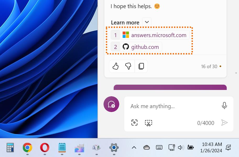 Copilot AI Links open with Edge, not with default browser like Chrome